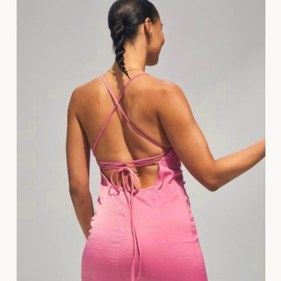 H&M Plus Size Pink Satin Slip Dress! - Picture 2 of 6